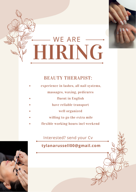 Hiring beauty therapist