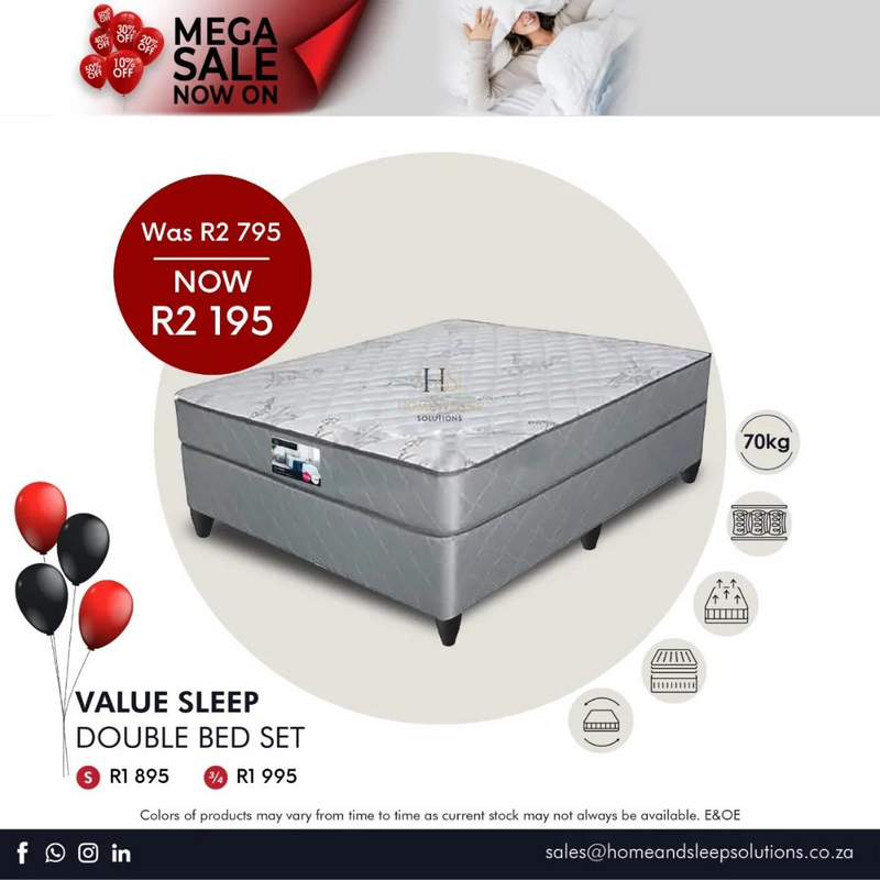 Mega Sale Now On! Up to 50% off selected Home Furniture Value Sleep Bed Set Private Collection