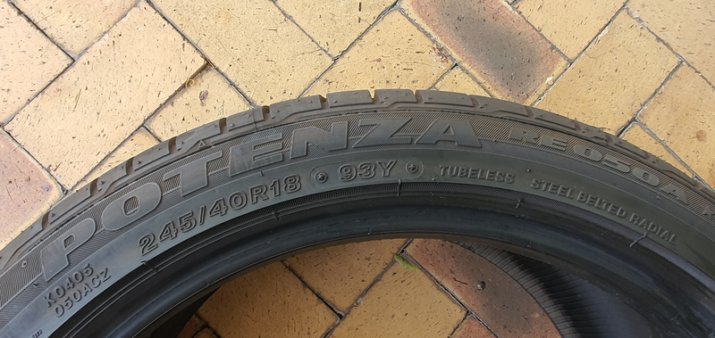 Bridgestone 245/40 R18 Potenza tyres for sale