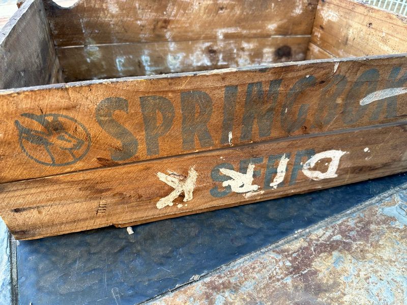 Antique Springbok soap Wood Crate
