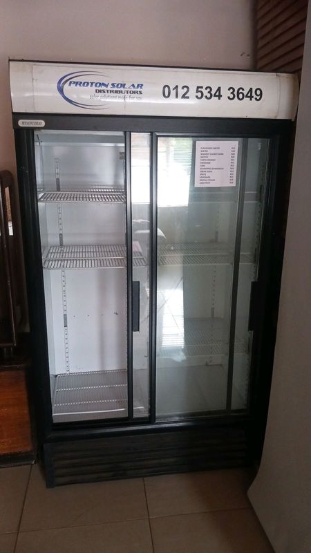 Double door shop fridge
