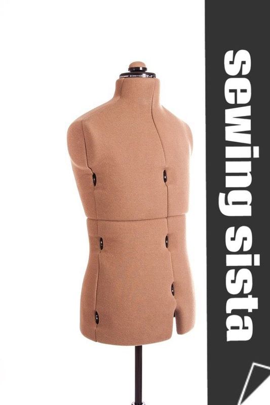 Dressmaker Doll / Sewing Mannequin / Tailors Dummy - Male Form - Caramel Adjustable Mannequin