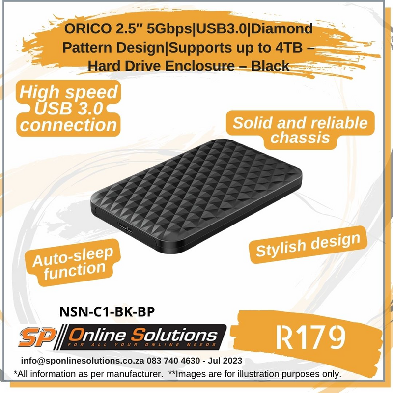 ORICO 2.5″ 5Gbps_USB3.0_Diamond Pattern