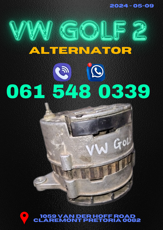 Vw Golf 2 alternator Call or WhatsApp me 0615480339