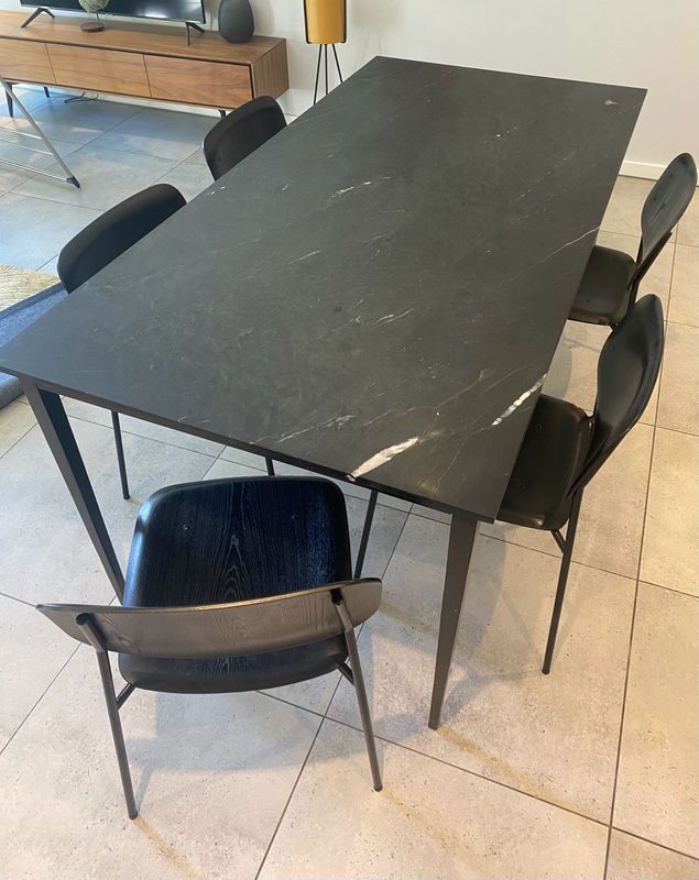 Onix Granite Top Dining Room Table (5chairs included))