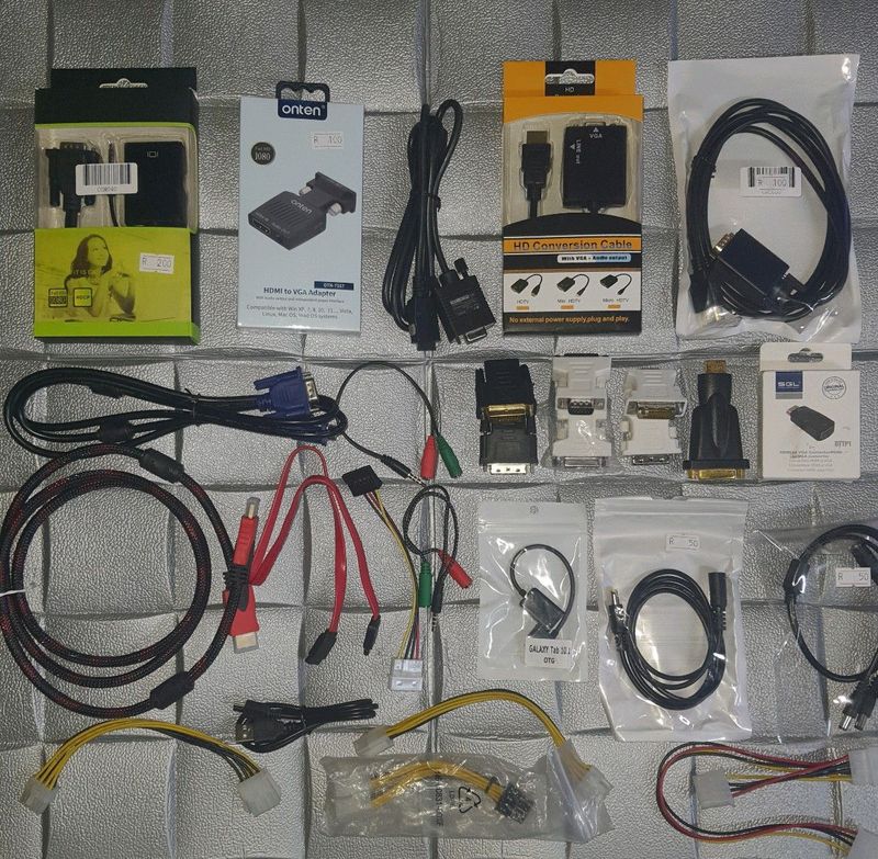 PC Adapters and Cables from R30.00 to R200.00