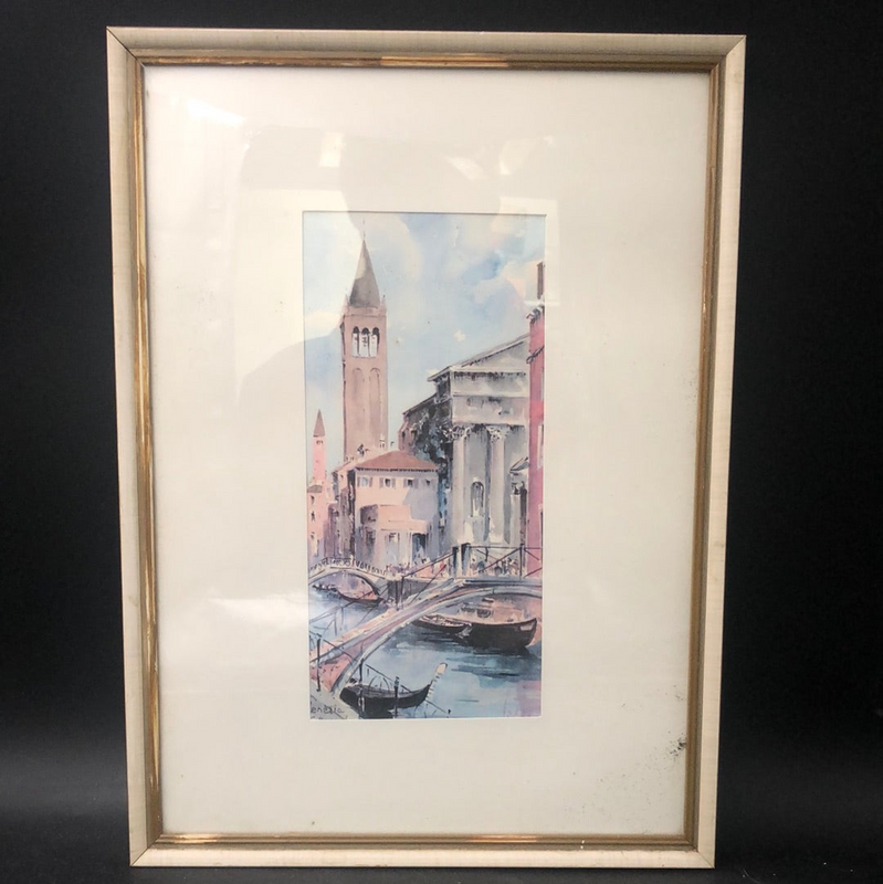 The bridge Venice framed print- A40834