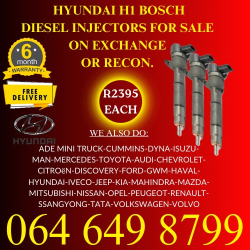 Hyundai H1 Bosch diesel injectors for sale on exchange