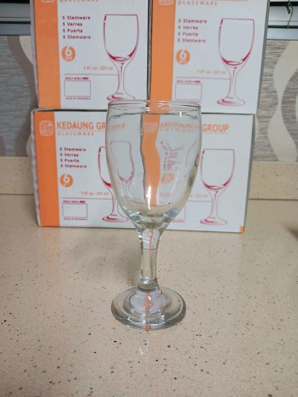 Glass goblets