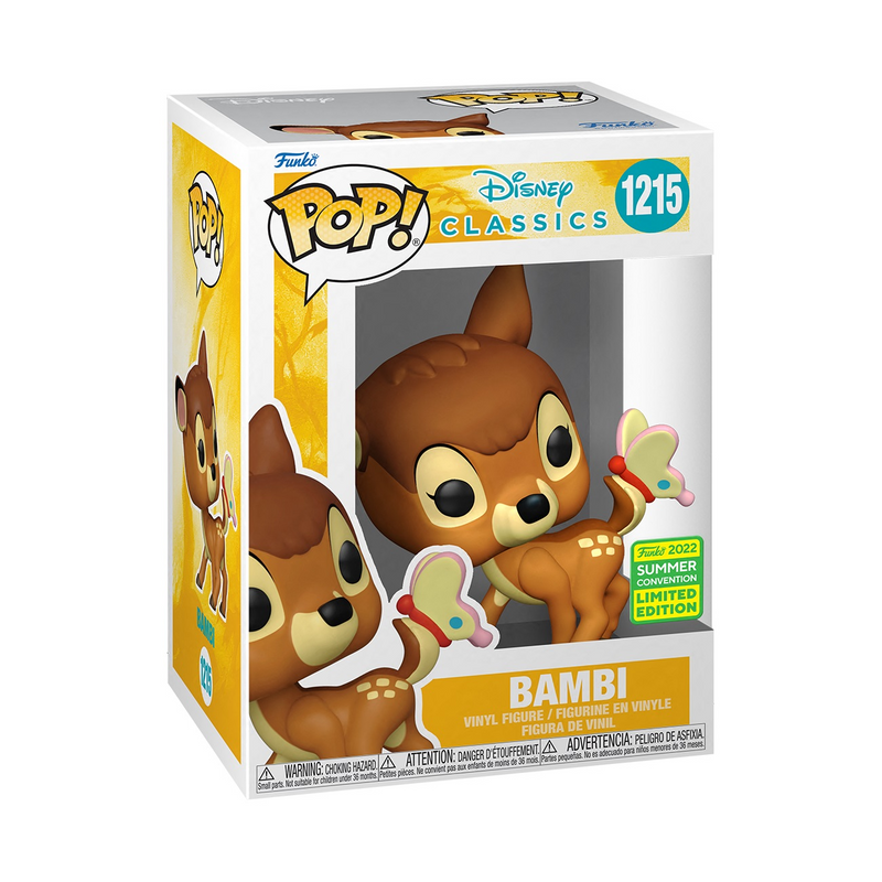 Funko Pop! Disney 1215: Classics - Bambi with Butterfly Vinyl Figure (New)