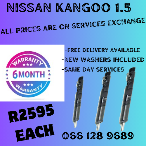 NISSAN KANGOO 1.5 DIESEL INJECTORS FOR SALE ON EXCHANGE OR TO RECON YOUR OWN