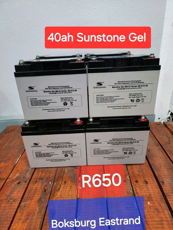 40ah Sunstone Gel Batteries