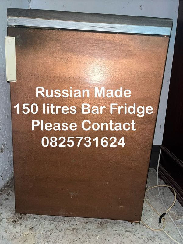 Bar fridge russian made 150 litres in dark gold excellent guarantee delivery arranged