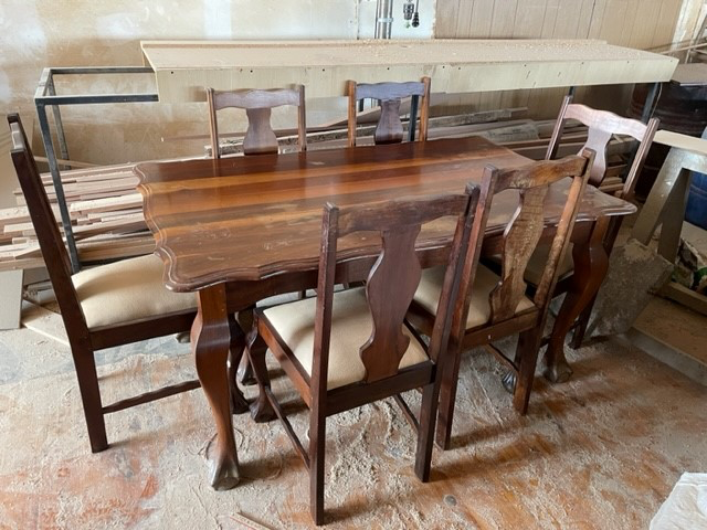 Imbuia ball and Claw dining set