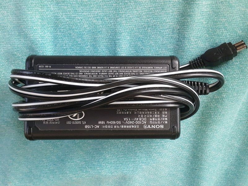 Original Sony AC Adapter for Sony Hi8/Video8/Digtal8 video camera for sale.