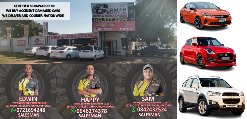 Come Visit Us At 507 Moot Street, Daspoort, Pretoria To Find Parts for Your Chev, Opel, Suzuki