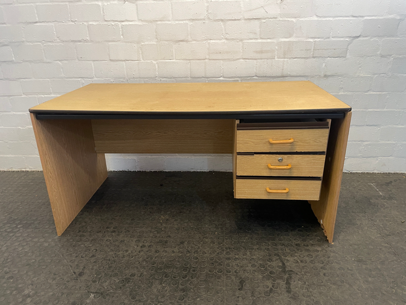 Straight Desk With Three Drawers (Slight Damage) - REDUCED-