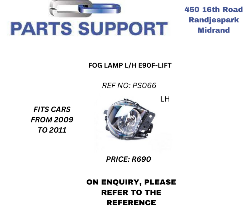 Fog Lamp L/H E90 Facelift