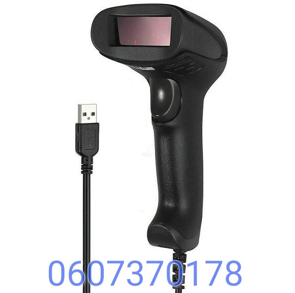 Handheld Laser Barcode Scanner - Model Q-A202 USB 2.0 Wired (Black) (Brand New)