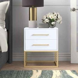 Bedside table - gold legs