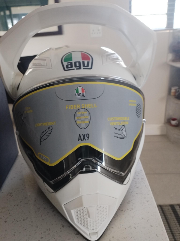 BRAND NEW AGV SOLID WHITE OFF ROAD MOTORCYCLE HELMET XXL