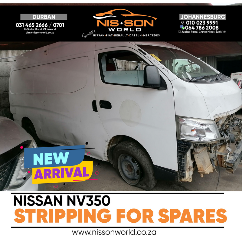 NISSAN NV350 STRIPPING FOR SPARES