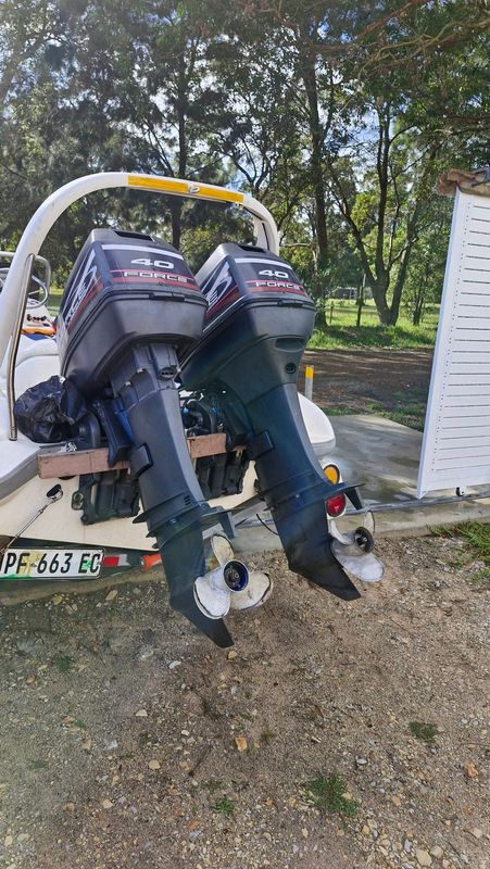 2x 40hp Force 2 stroke outboards
