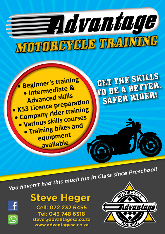 Motorcycle &amp; Scooter Rider Training : Beginners - K53 Licence - Advanced
