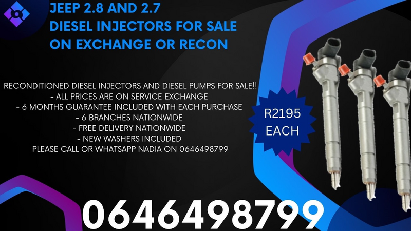 Jeep 2.8 and 2.7 diesel injectors for sale on exchange
