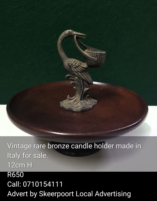 Vintage rare bronze candlestick made in Italy for sale