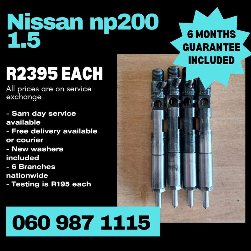 NISSAN NP200 1.5 DIESEL INJECTORS FOR SALE WITH WARRANTY