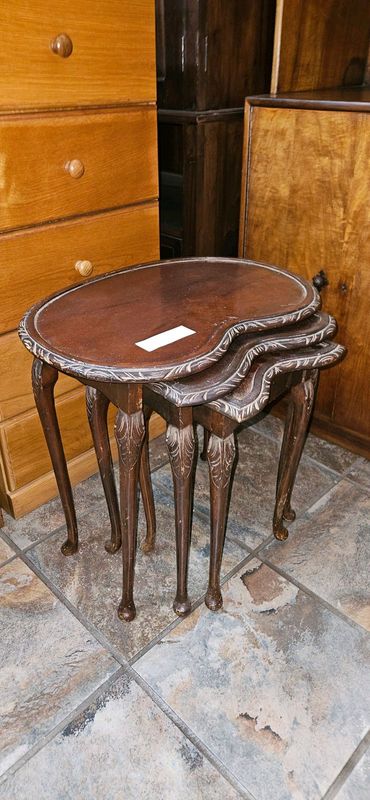 Mahogany Carved Nest of Tables