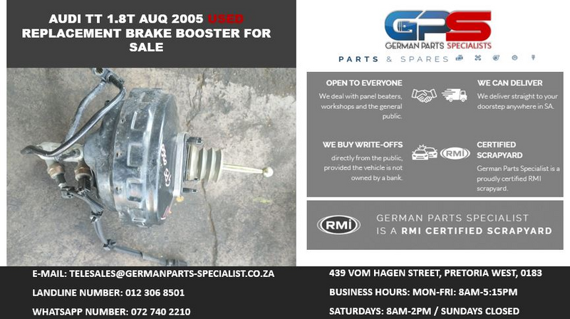 AUDI TT 1.8T AUQ 2005 USED REPLACEMENT BRAKE BOOSTER FOR SALE