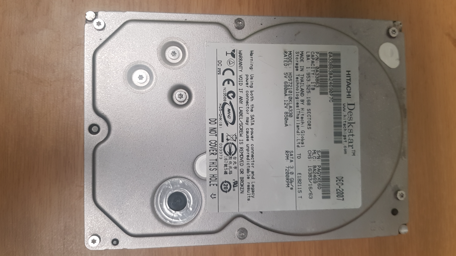 Desktop Harddrive 1TB SATA | Plumstead | Gumtree South Africa