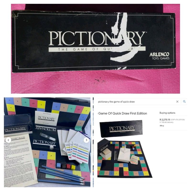 Vintage 1985 Pictionary The Game Of Quick Draw First Edition