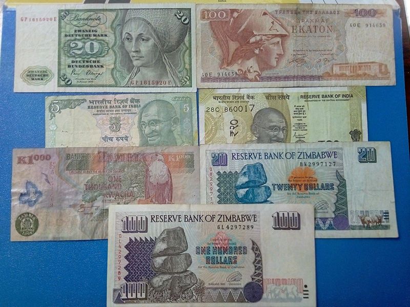 FOREIGN BANKNOTES AND COINS FOR SALE