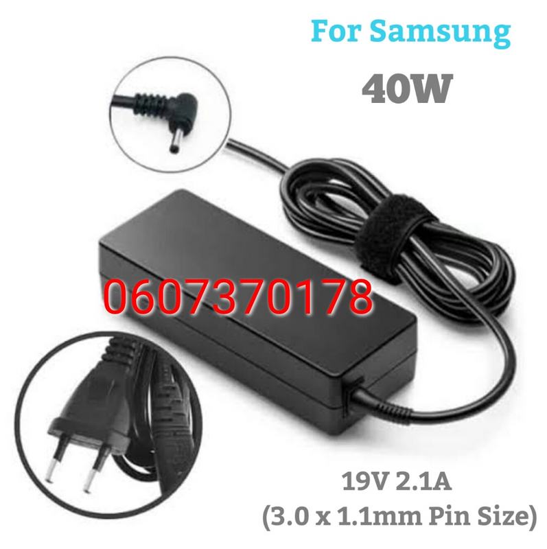 Samsung Laptop Charger 19V 2.1A (3.0 x 1.1mm Pin) Brand New