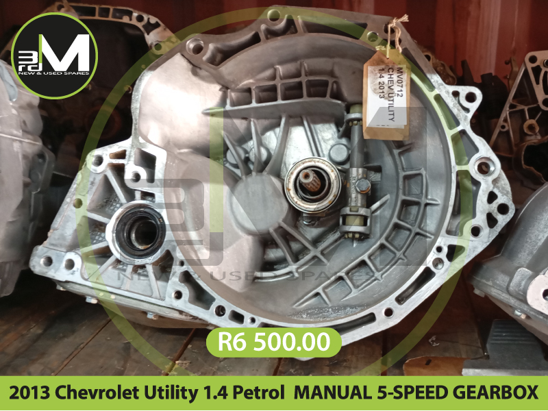 2013 Chevrolet Utility 1.4 Petrol  MANUAL 5 SPEED GEARBOX R6500 MV0712