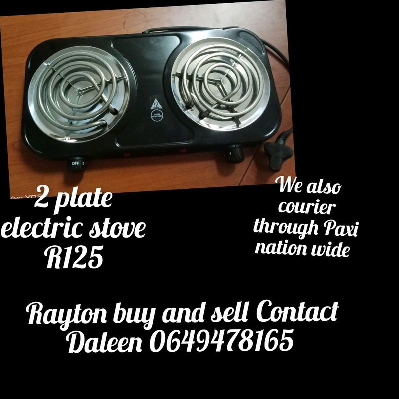 2 plate electric stove