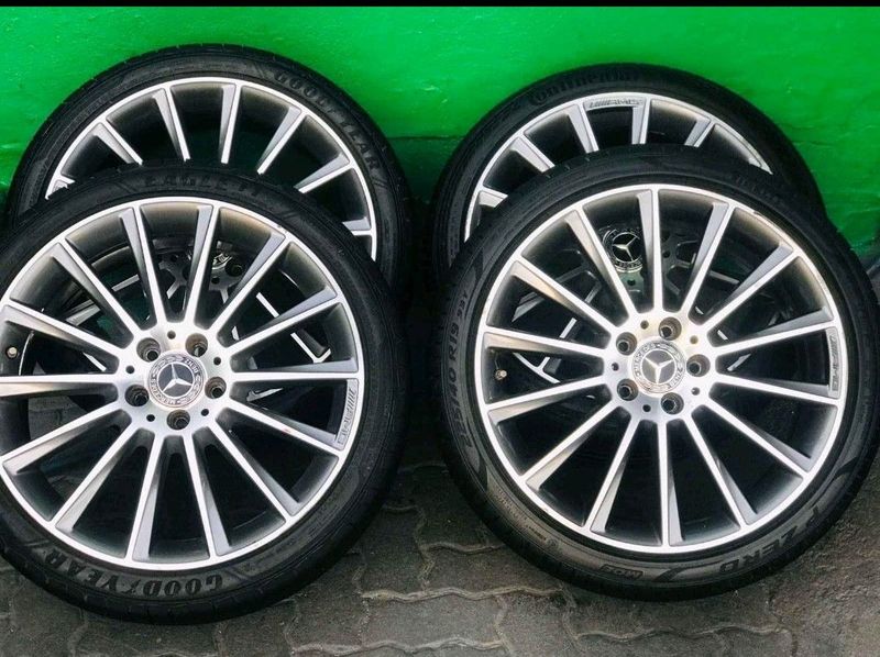 19&#34;5x112 original mercedes benz a m g with 7. 5J and 8.5J ET52 and 44 fitted in excellent