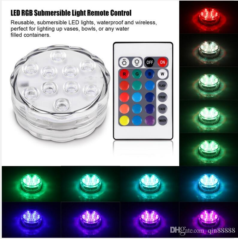 Waterproof RGB LED MultiColour Remote Controlled Submersible Lamp. Party Time. Brand New Products.