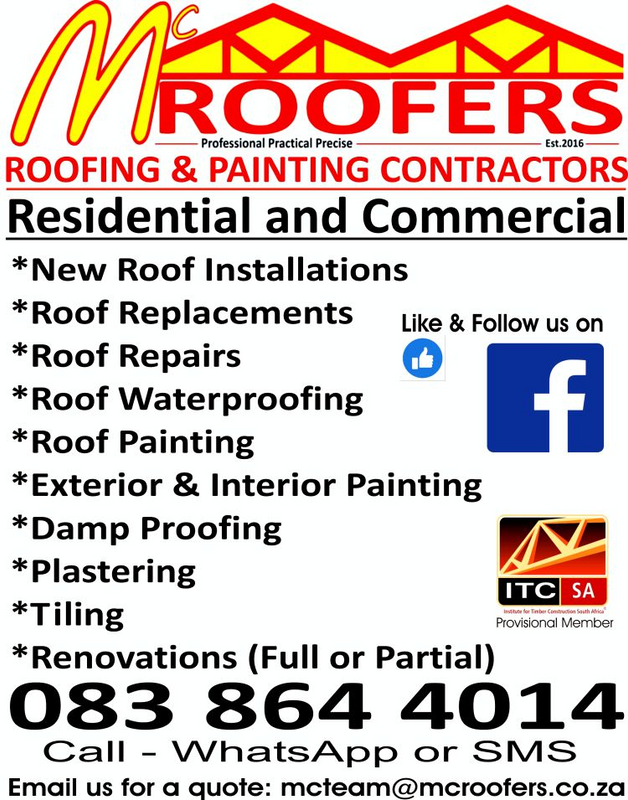 We Do: Roofing, Painting, Damp Proofing, Waterproofing, Tiling, Renovations...