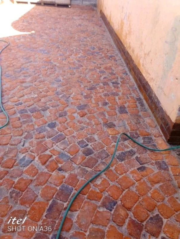 Affordable half brick paving