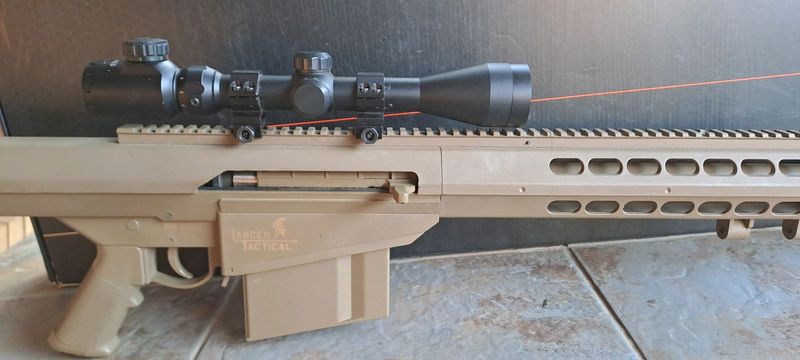 Lancer tactical LT 20 airsoft sniper with iluninated rifle scope