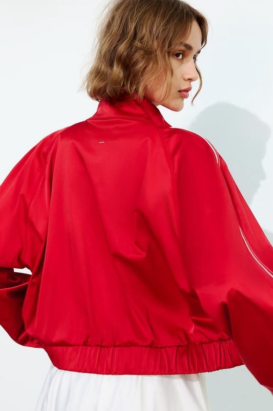 Red satin jacket size small