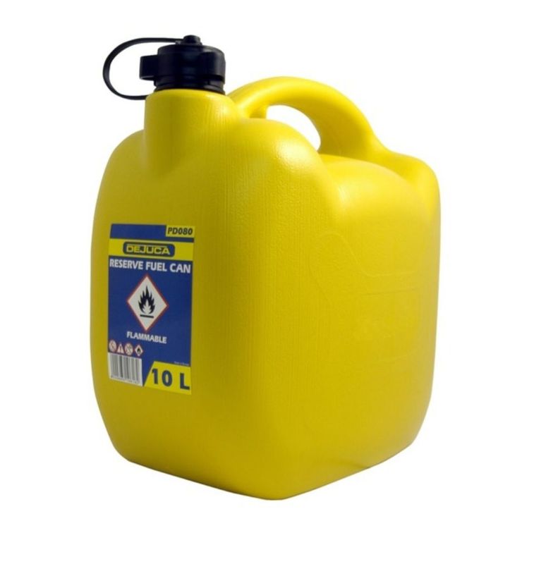 Dejuca  fuel can and spout (10l) Brand New