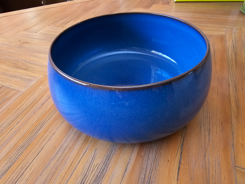 Blue Denby Salad Bowl - never used (very good condition)