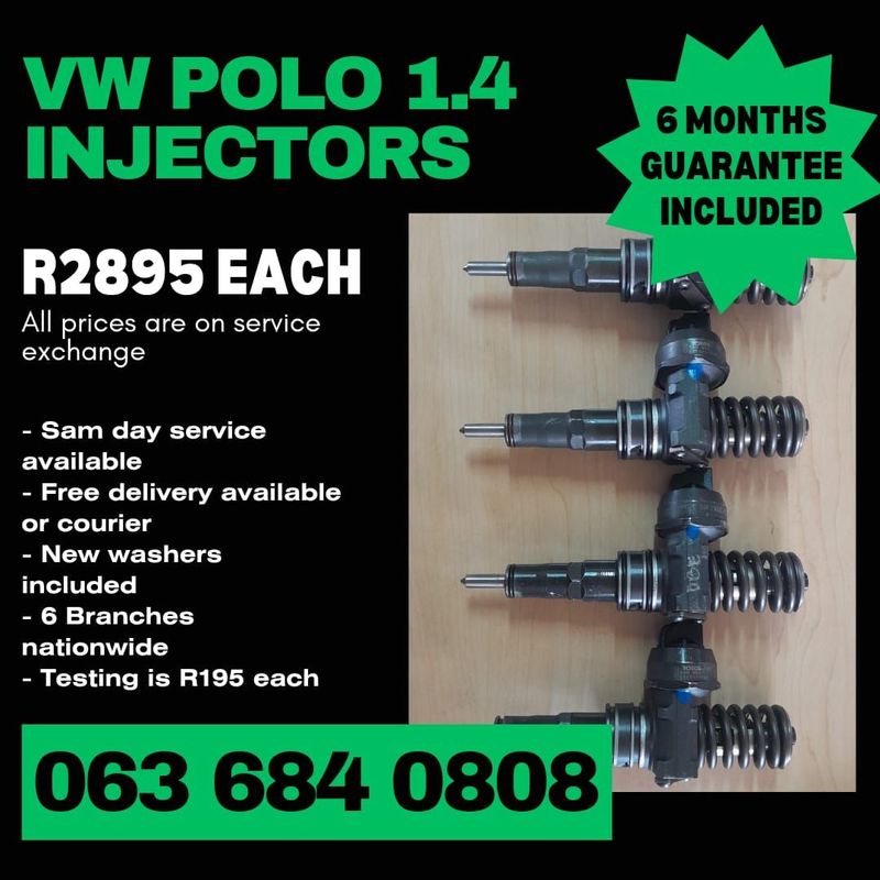 VW POLO 1.4 DIESEL INJECTORS FOR SALE WITH WARRANTY