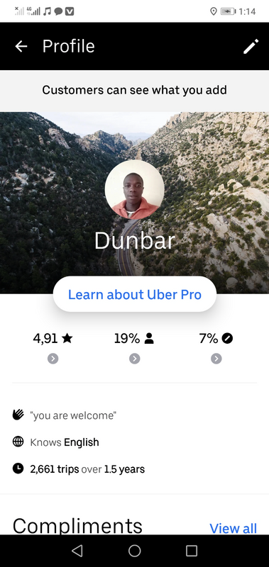 Experience Uber driver