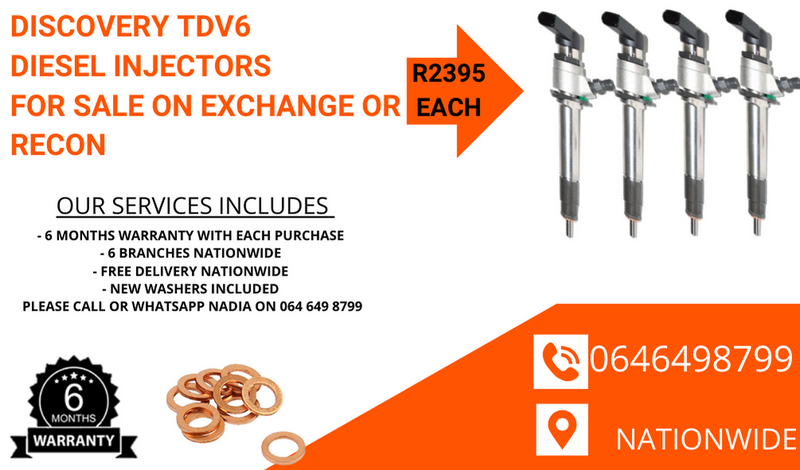 Discovery TDV6 diesel injectors for sale on exchange or to recon